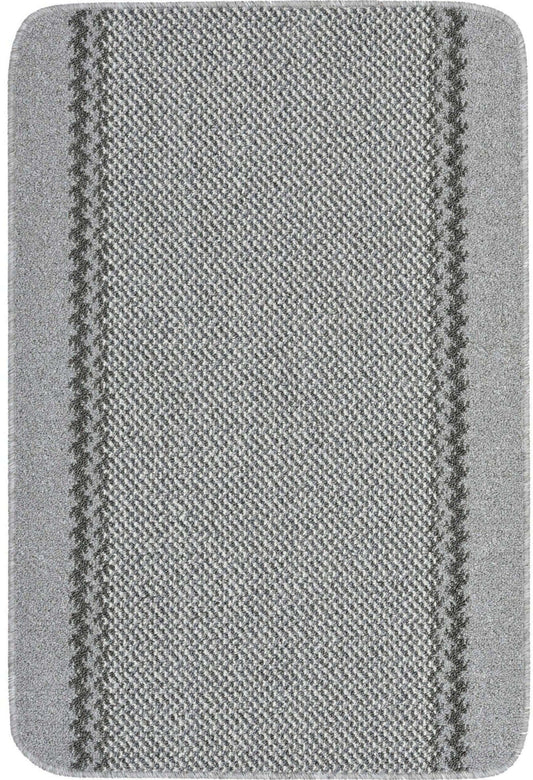 Washable Designer Bordered Grey Rug | 116G