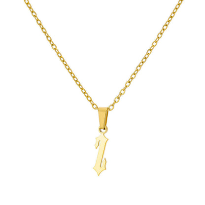 Funky A-Z Letter Pendant Necklace