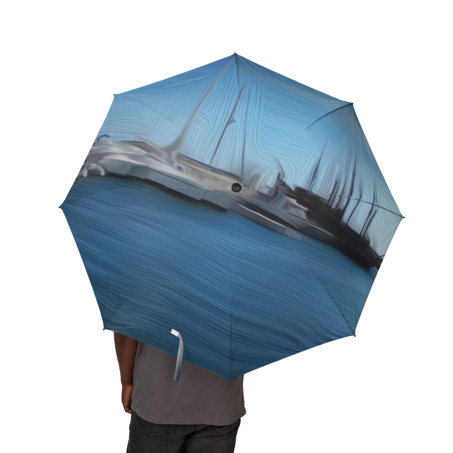 The Sleeping Yachts (at Morning) - Windproof Umbrella