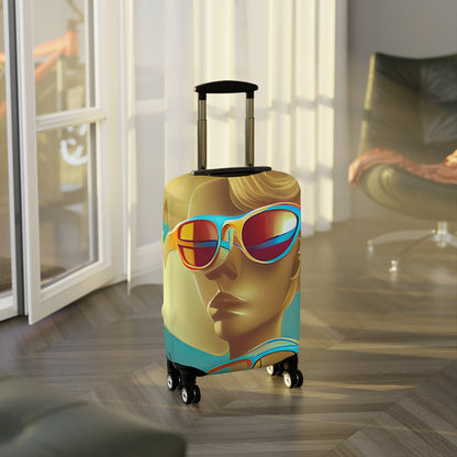 Retro Cool Blue – Protective Suitcase Cover