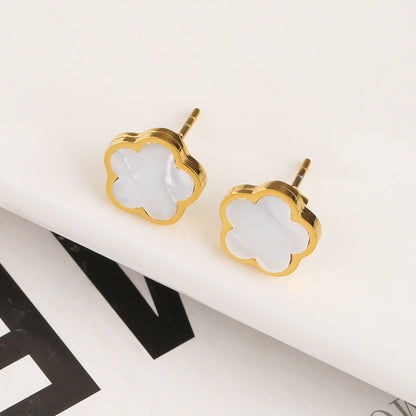 Clover Five Leaf Petals Earring & Necklace Jewellery Sets