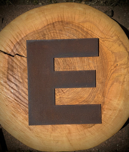 12″ Rusty Fat Font Metal Letters For The Home And Garden A–Z & 0–9