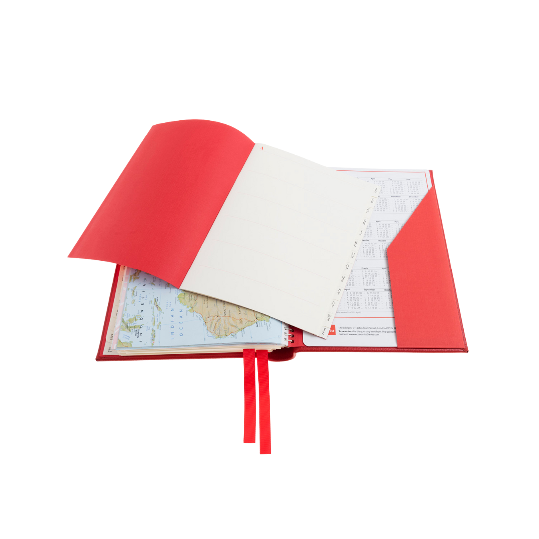 2026 Desk Diary - Week-to-View Planner - Red