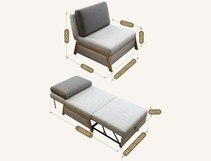 Nora Single Sofa Bed, Linen