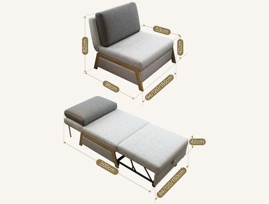 Nora Single Sofa Bed, Linen