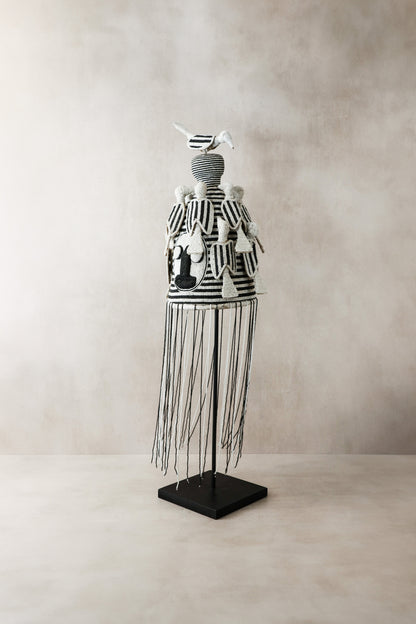 Yoruba Royal Crown Black & White - 15.1