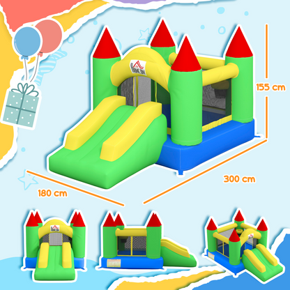 Premium Bouncy Castle with Slide - Durable Inflatable Jumper for Kids - HOMCOM