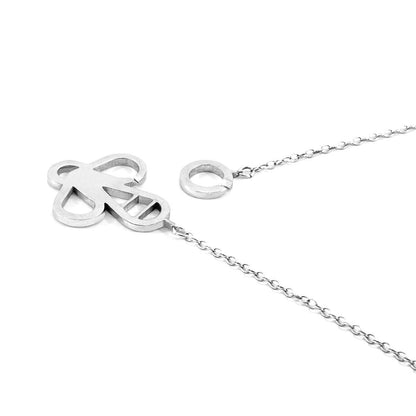 Geometric Triangle Link Paradise Silver Necklace Pendant