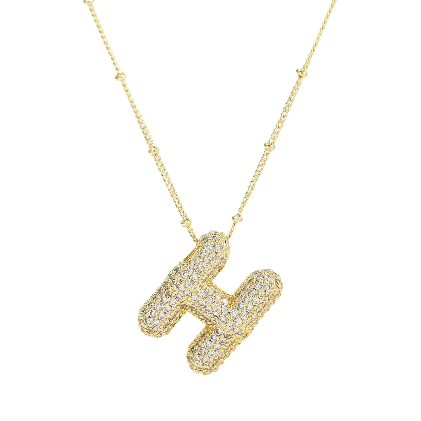 Bubble Balloon A-Z Letter Pendant Necklace