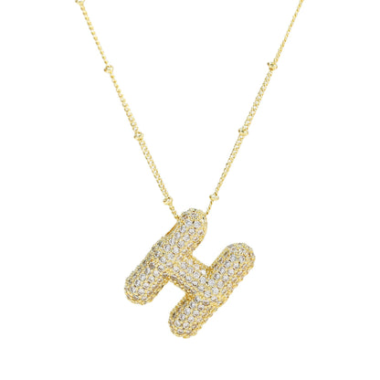 Bubble Balloon A-Z Letter Pendant Necklace