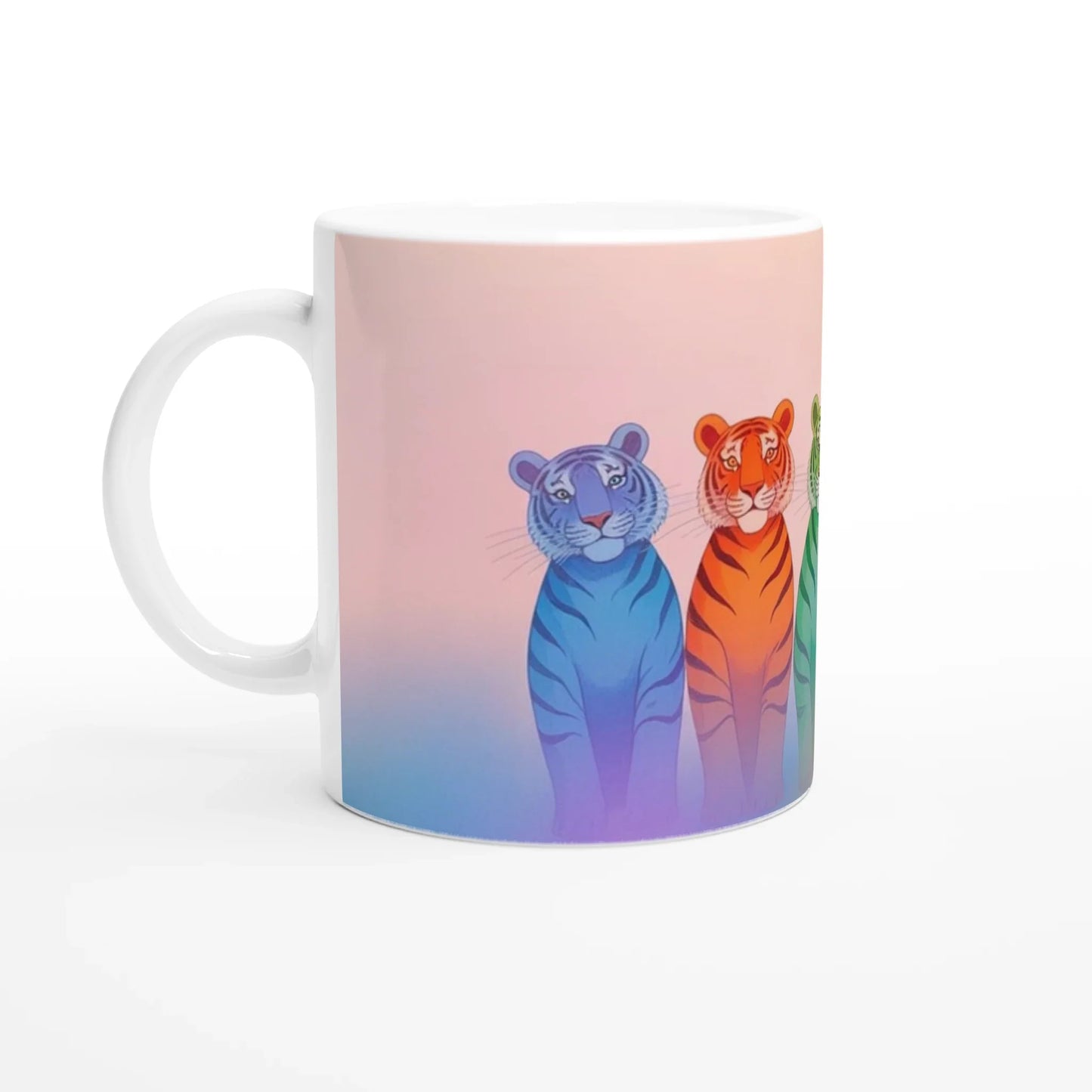 🌈 Colourful Tigers Dream Mug – Vibrant Jungle Fantasy Ceramic Cup 🐅✨
