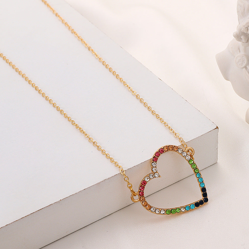 Simple Coloured Loving Heart Necklace