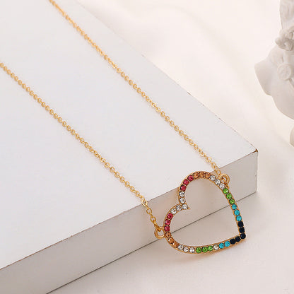 Simple Coloured Loving Heart Necklace