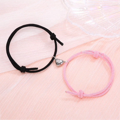 Magnetic Couple Bracelets – Heart-Shaped