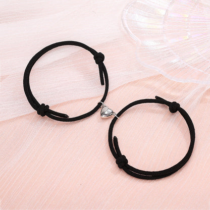 Magnetic Couple Bracelets – Heart-Shaped