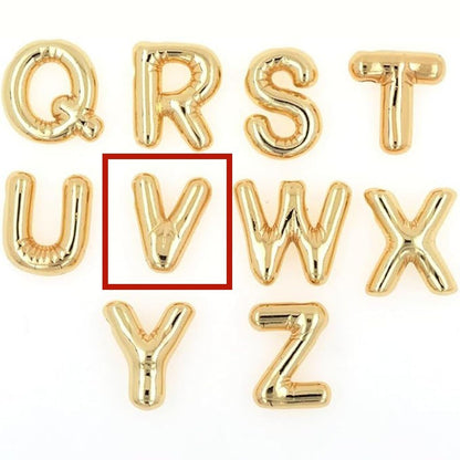 Glossy A-Z Letter Copper Pendant