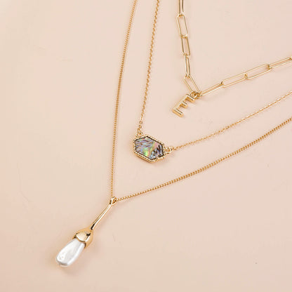 Multi-Layer Water Drop Pearl Necklace