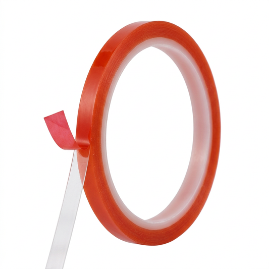 3mm x 5m Clear Double Sided Red Liner Tape for Crafts, Strong Sticky Adhesive