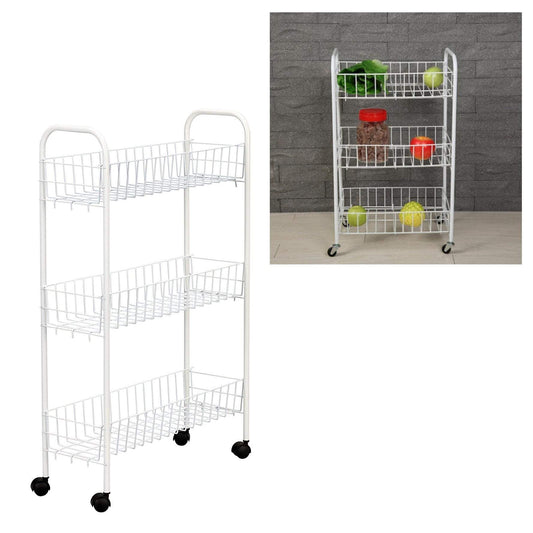 3 Tier Metal Fruit Vegetable Storage Rack Kitchen Organizer