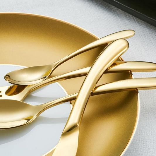 4 Piece Cutlery Set, Gold