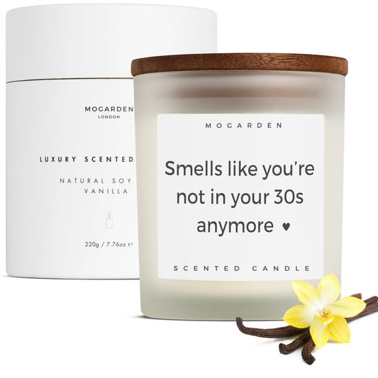 40th Birthday Candle - Luxury Vanilla Soy 220g | 40th Birthday Gift
