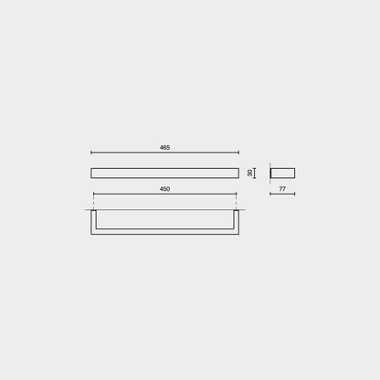 Zack Linea Premium Polished Stainless Steel 45 cm Towel Rail - German Engineering Excellence