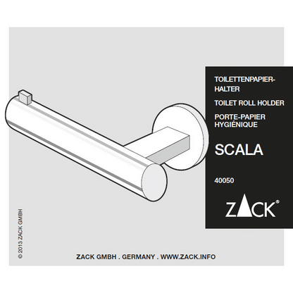 Zack Scala Polished Stainless Steel Toilet Roll Holder - Premium Minimalist Design