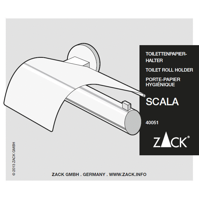 Zack Scala Covered Toilet Roll Holder | Polished Steel