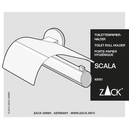 Zack Scala Covered Toilet Roll Holder | Polished Steel