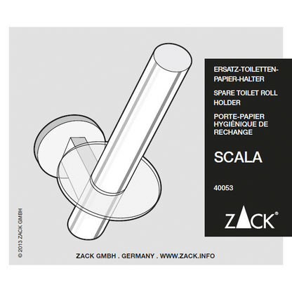 Zack Scala Polished Stainless Steel Spare Toilet Roll Holder - Premium Bathroom Organisation