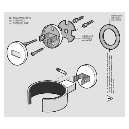 Zack Scala Polished Stainless Steel Hairdryer Holder - Premium Bathroom Organisation
