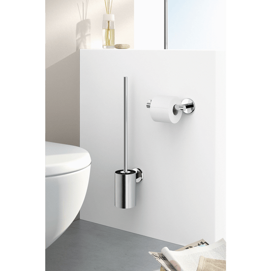Zack Scala Polished Stainless Steel Wall Toilet Brush - Premium Bathroom Hygiene