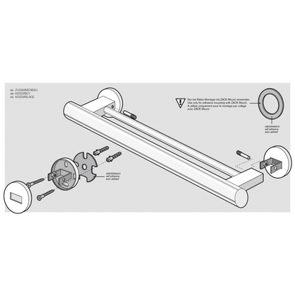 Zack Scala Polished Stainless Steel Double Towel Rail - Premium Bathroom Organisation
