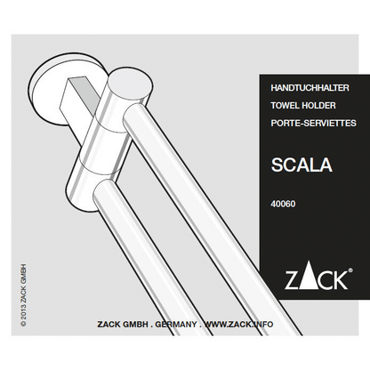 Zack Scala Polished Stainless Steel Swivelling Towel Rail - Premium Rotating Luxury