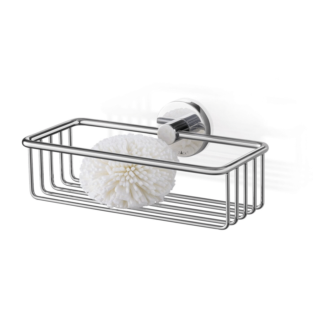 Zack Scala Shower Basket — Mirror Polished Stainless Steel