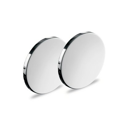 Zack Scala Premium Polished Stainless Steel Glass Mounting Cover Discs - Professional Installation Hardware