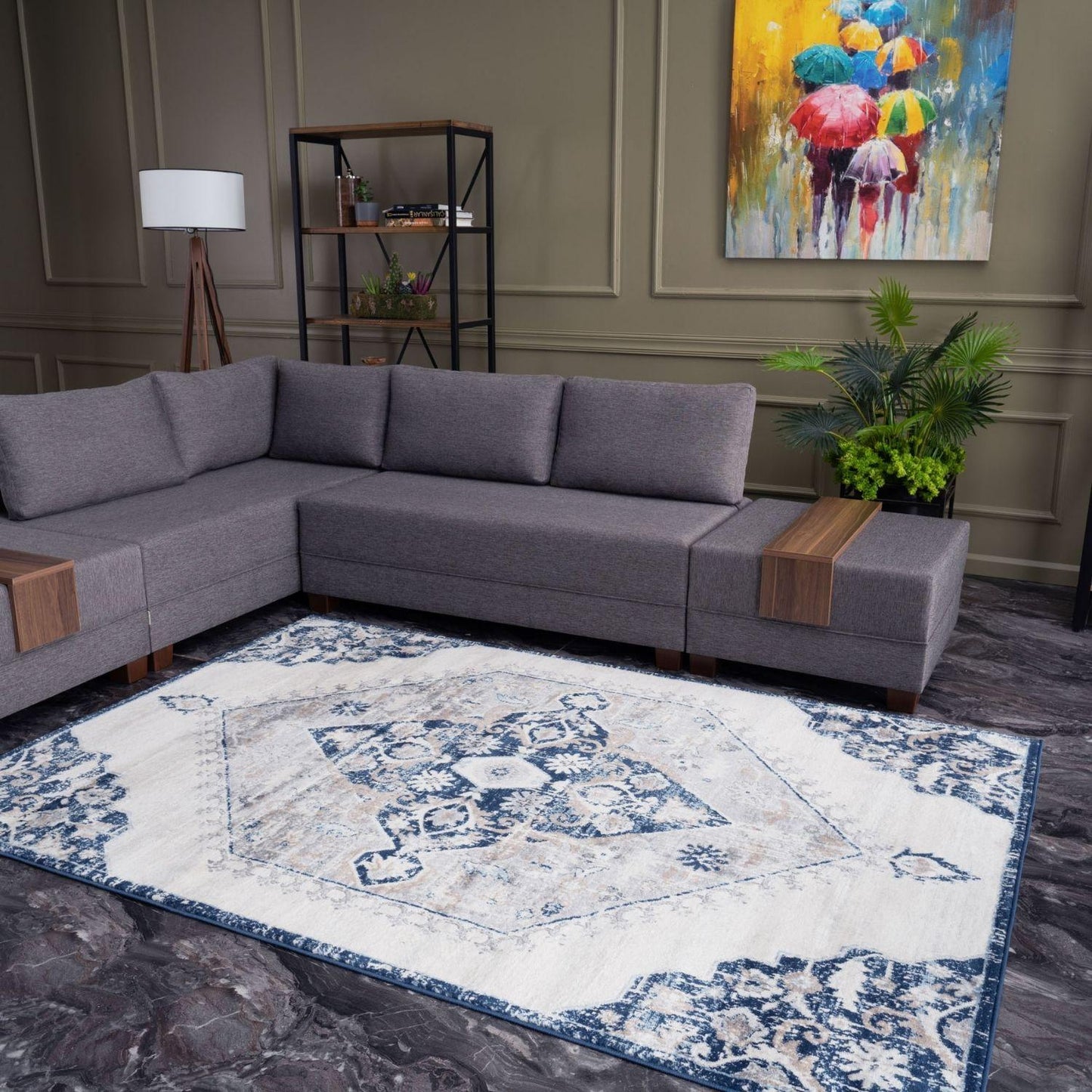 Montana Vintage Navy Rugs | 4020