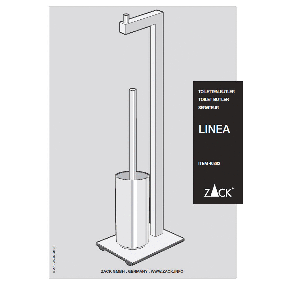 Zack Linea Toilet Butler — Brushed Stainless Steel