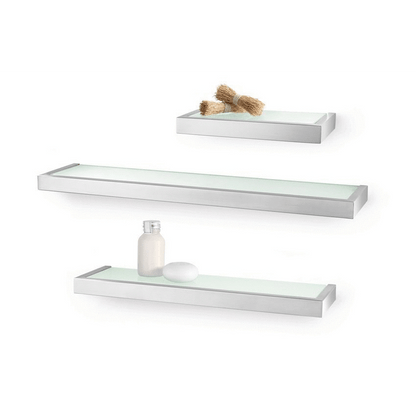 Zack Linea Brushed Stainless Steel 46.5 cm Bathroom Shelf 40384