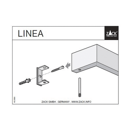 Zack Linea Brushed Stainless Steel 46.5 cm Bathroom Shelf 40384