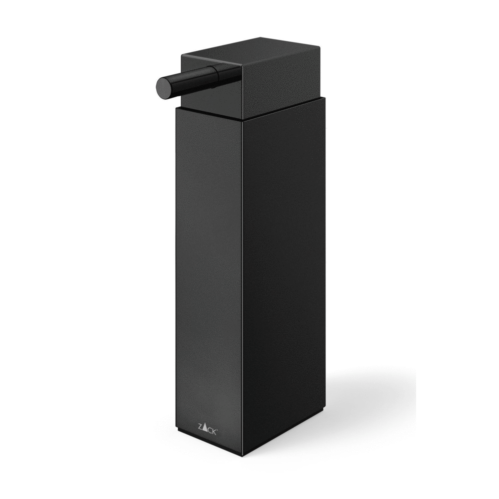 Zack Linea Premium Black Soap Dispenser - Powder Coated Stainless Steel Free Standing Design