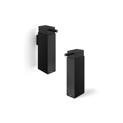 Zack Linea Premium Black Soap Dispenser - Powder Coated Stainless Steel Free Standing Design