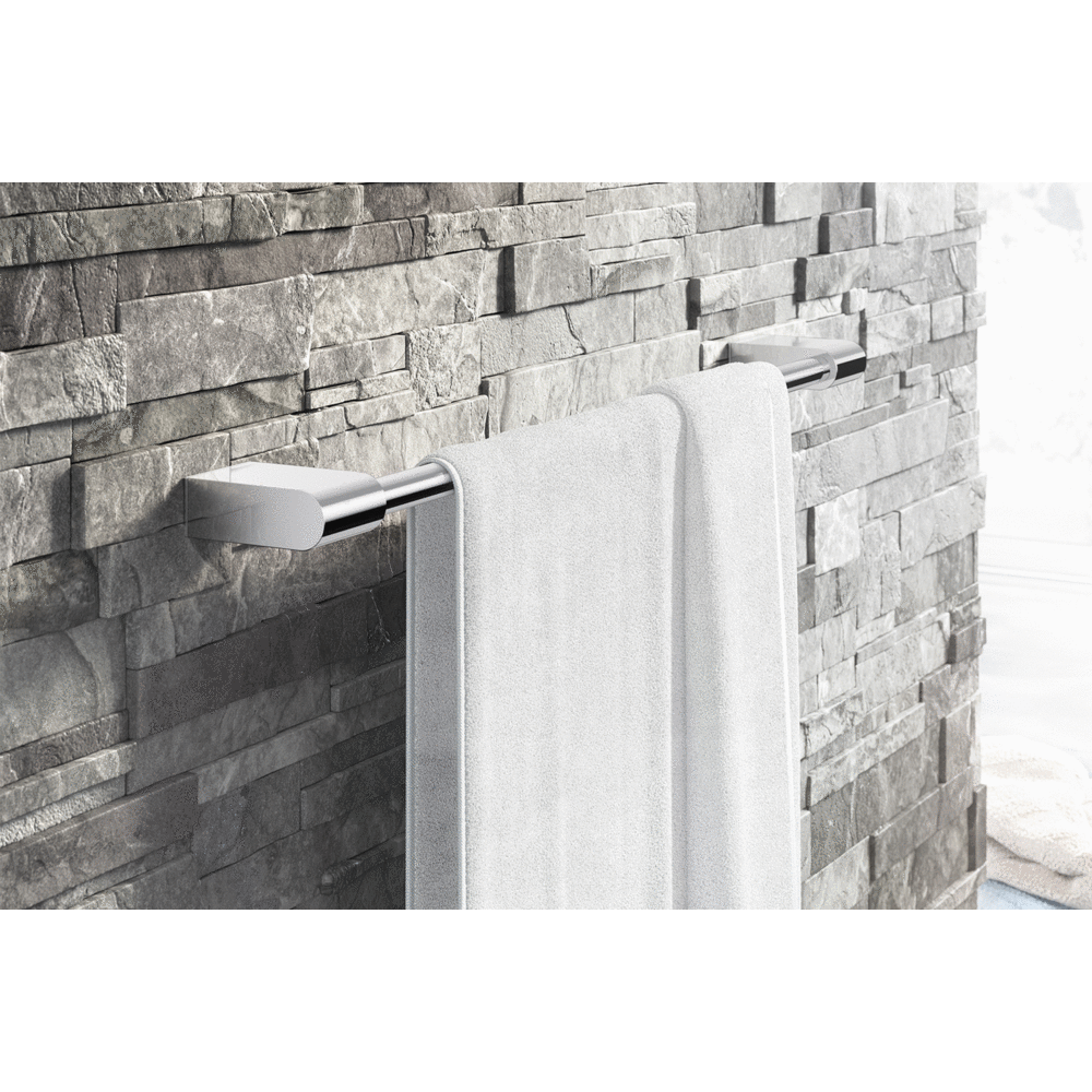 Zack Atore Polished Stainless Steel 50cm Towel Rail