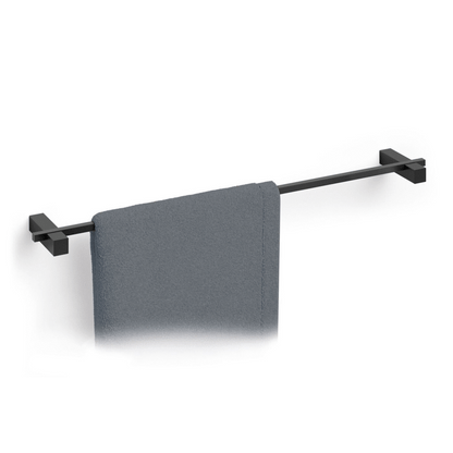 Zack Carvo Powder Coated Black Stainless Steel 66 cm Towel Rail 40502
