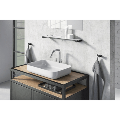 Zack Carvo Powder Coated Black Stainless Steel Bathroom Shelf 40506