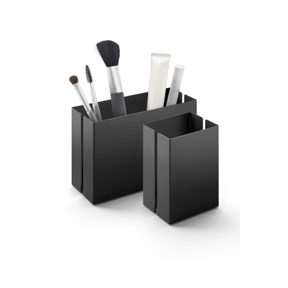 Zack Potes 15 cm Black Stainless Steel Makeup Utensil Box 40535