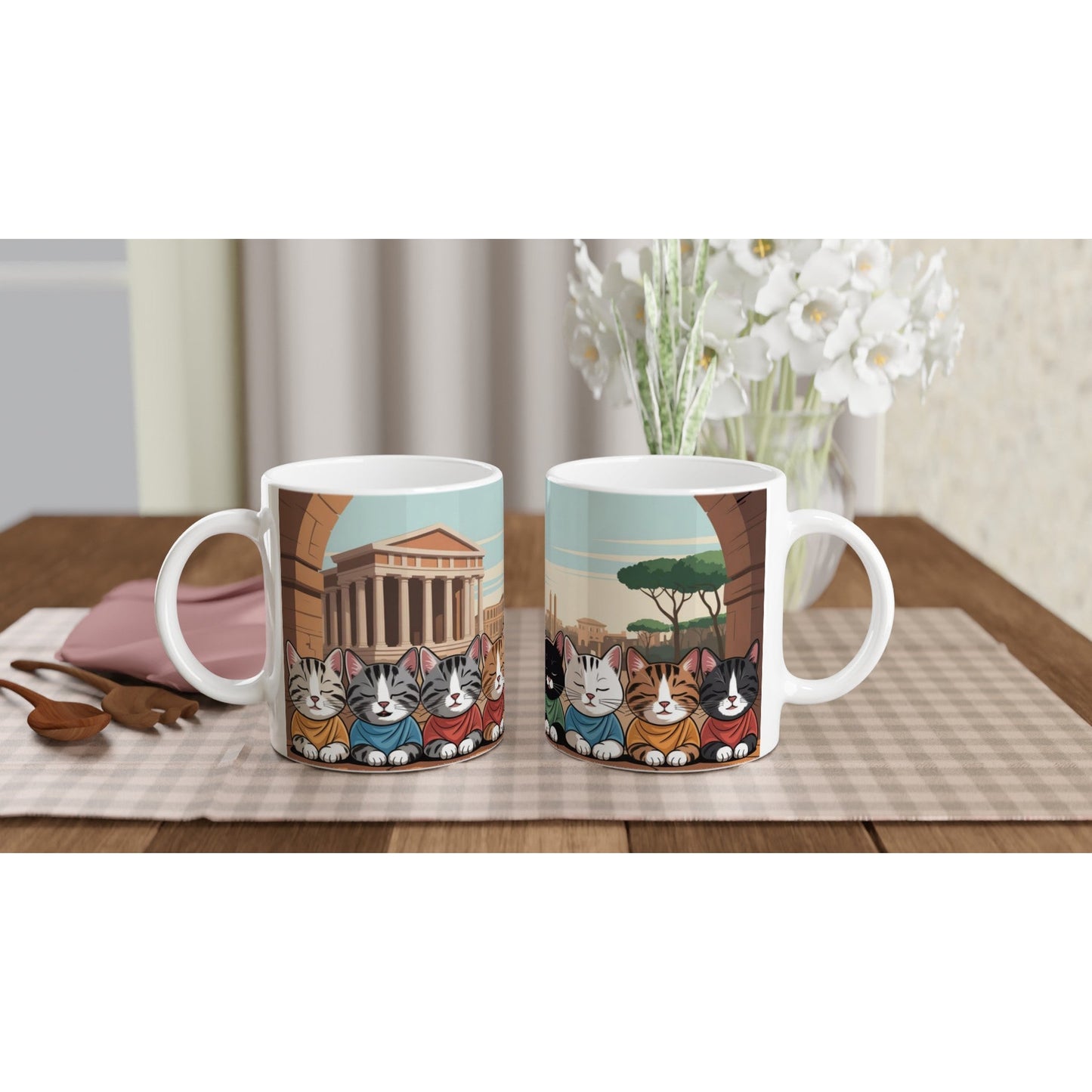 Ancient Roman Animal Lovers Mug – Ceramic 11oz Coffee Cup 🐾🏛️