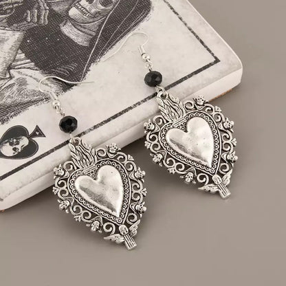 Love Heart-Shaped Punk Style Earrings