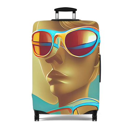 Retro Cool Blue – Protective Suitcase Cover