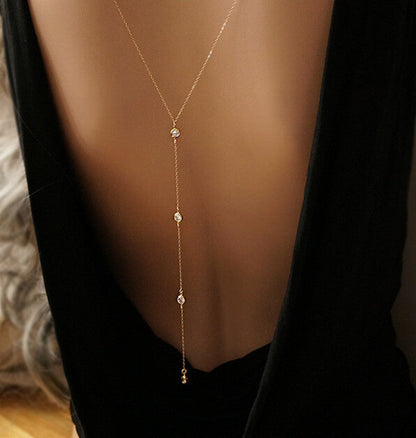 Crystal Pendant Body Necklace